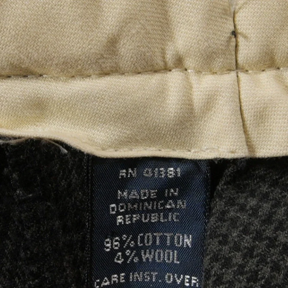 Vintage Polo Ralph Lauren Houndstooth Pleated D-Ring Adjusters Men Pants 42/28